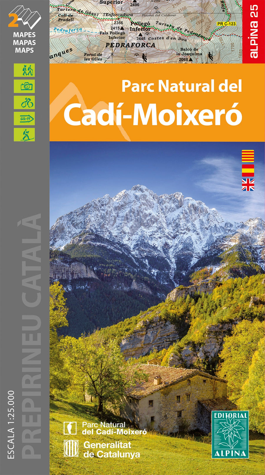 Carte de randonnée - Parc Naturel de Cadi-Moixero (Pyrénées catalanes) | Alpina carte pliée Editorial Alpina 