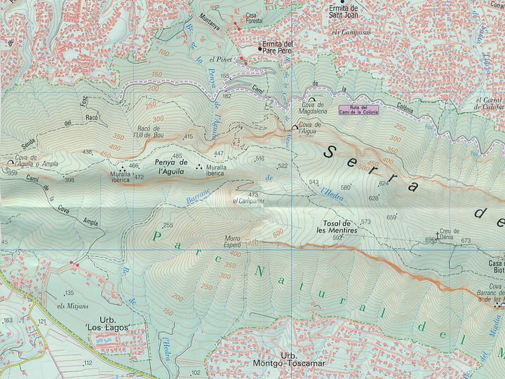 Carte de randonnée - Parc naturel El Montgó (Communauté Valencienne) | Piolet carte pliée Editorial Piolet 