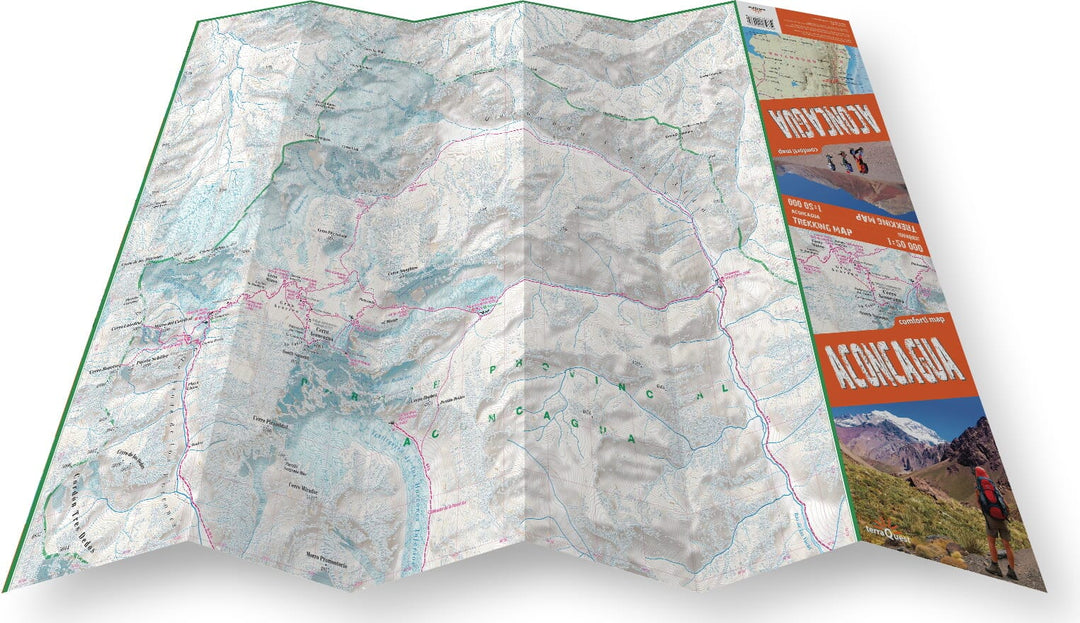 Carte de randonnée plastifiée - Aconcagua | TerraQuest carte pliée Terra Quest 