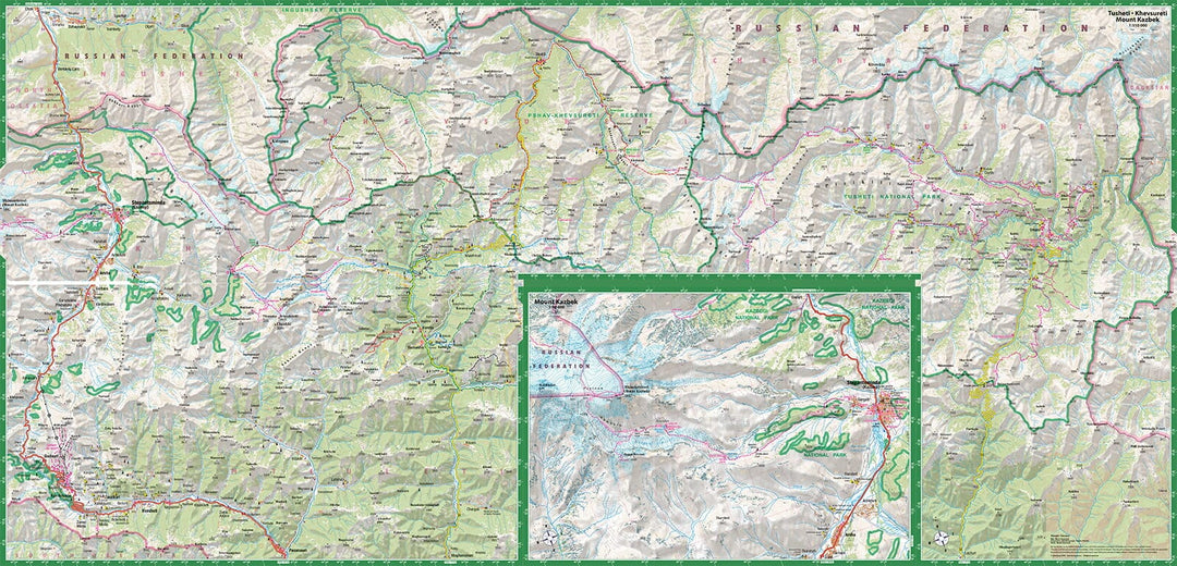Carte de randonnée plastifiée - Caucase géorgien | TerraQuest carte pliée Terra Quest 