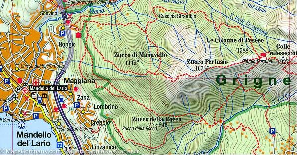 Carte de randonnée du lac de Come (Italie) | TerraQuest - La Compagnie des Cartes