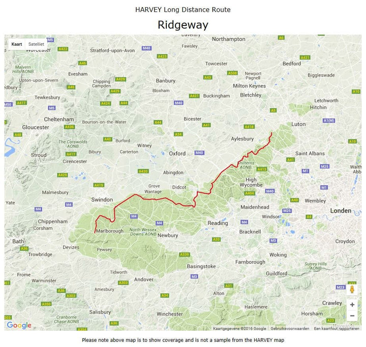 Carte de randonnée - Ridgeway XT40 | Harvey Maps - National Trail maps carte pliée Harvey Maps 