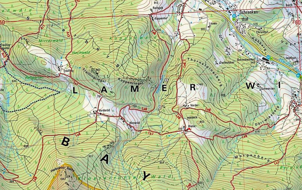Carte de randonnée & ski - Forêt bavaroise, région d'Arber & Kaitersberg, n° BY23 | Alpenverein carte pliée Alpenverein 
