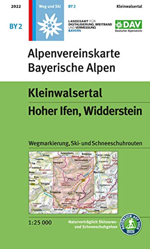 Carte de randonnée & ski - Kleinwalsertal, Hoher Ifen, Wilderstein, n° BY02 (Alpes bavaroises) | Alpenverein carte pliée Alpenverein 
