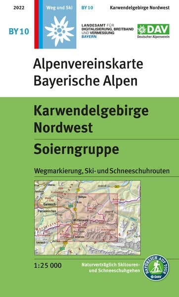 Carte de randonnée & ski n° BY10 - Karwendelgebirge Nordwest Soierngruppe (Alpes bavaroises) | Alpenverein carte pliée Alpenverein 