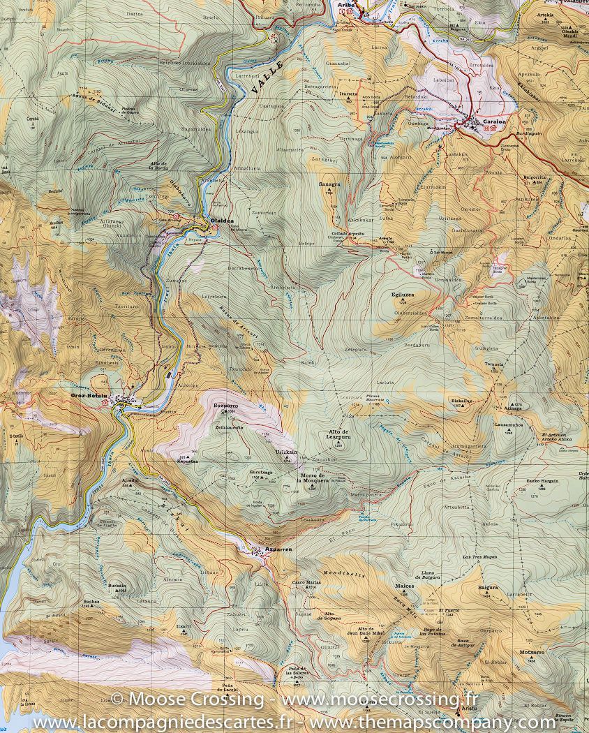 Carte de randonnée des Vallées d'Irati et d'Aezkoa (Navarre, Pyrénées) | Alpina - La Compagnie des Cartes