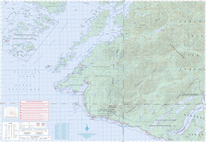 Carte de randonnée - West Coast Trail & Carmanah Valley (Colombie Britannique) | ITM carte pliée ITM 