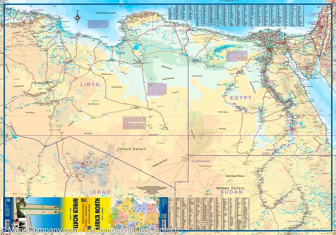 Carte de voyage - Afrique du Nord | ITM carte pliée ITM 