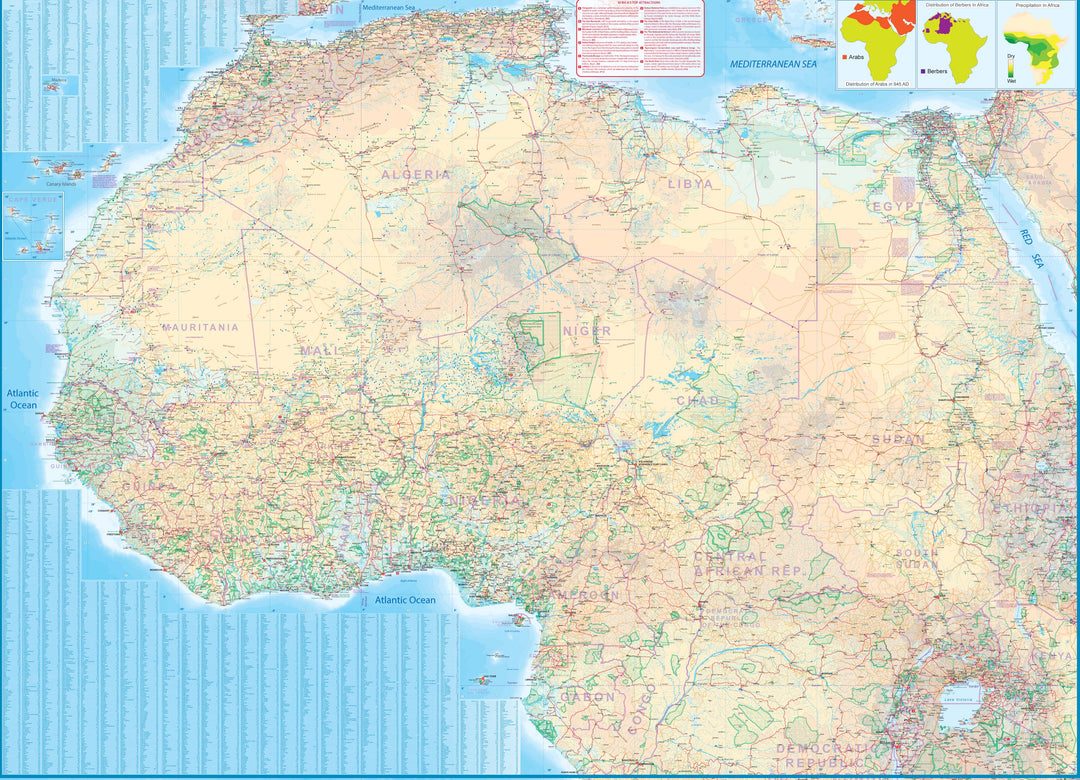 Carte de voyage - Afrique | ITM carte pliée ITM 