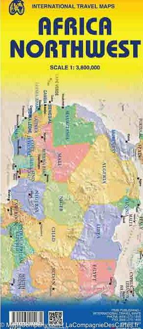 Carte de voyage - Afrique Nord-Ouest | ITM carte pliée ITM 