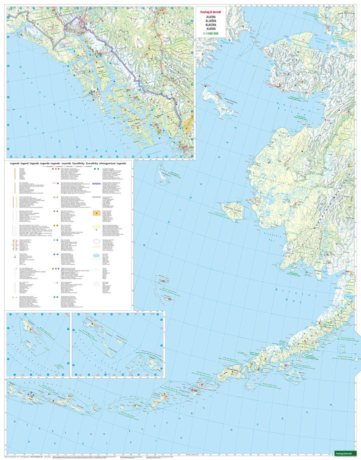 Carte de voyage - Alaska | Freytag & Berndt carte pliée Freytag & Berndt 