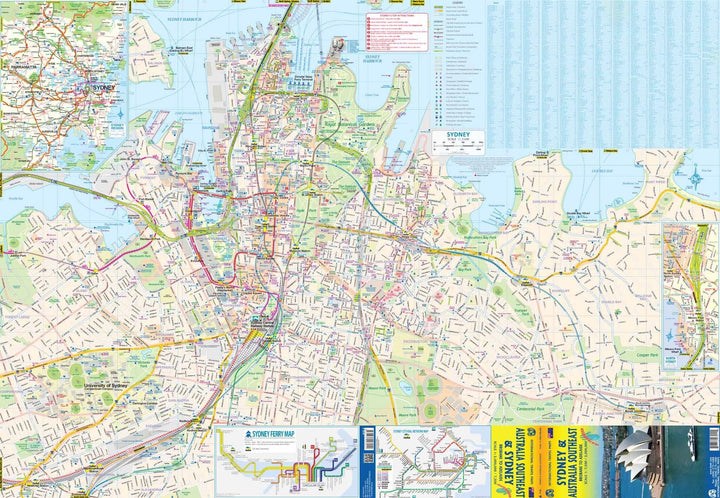 Plan de Sydney & Carte du sud-est de l'Australie | ITM - La Compagnie des Cartes