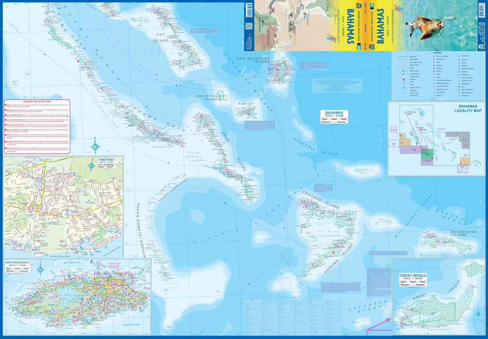 Carte de voyage - Bahamas | ITM carte pliée ITM 