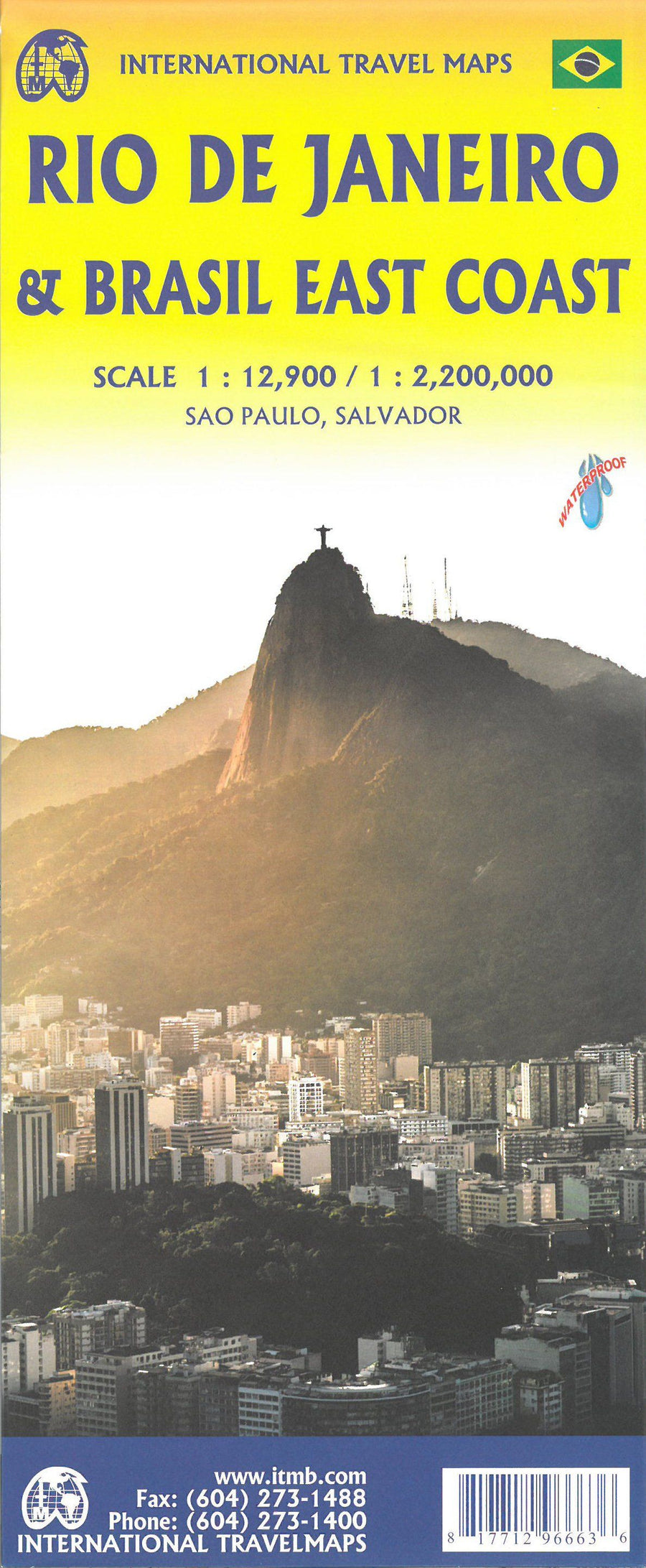 Carte de voyage - Brésil : Côte est & Plan de Rio de Janeiro | ITM carte pliée ITM 