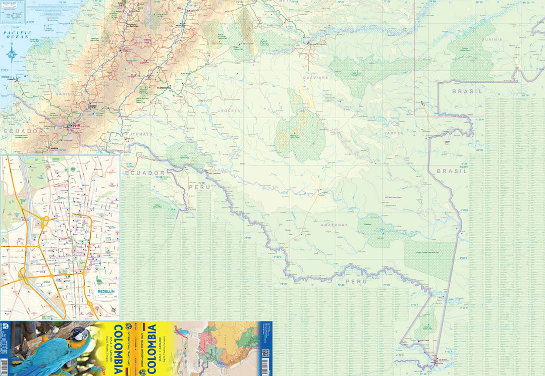 Carte de voyage - Colombie | ITM carte pliée ITM 