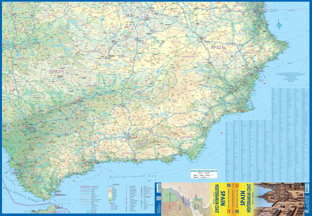 Carte de voyage - Espagne : Côte méditerranéenne | ITM carte pliée ITM 