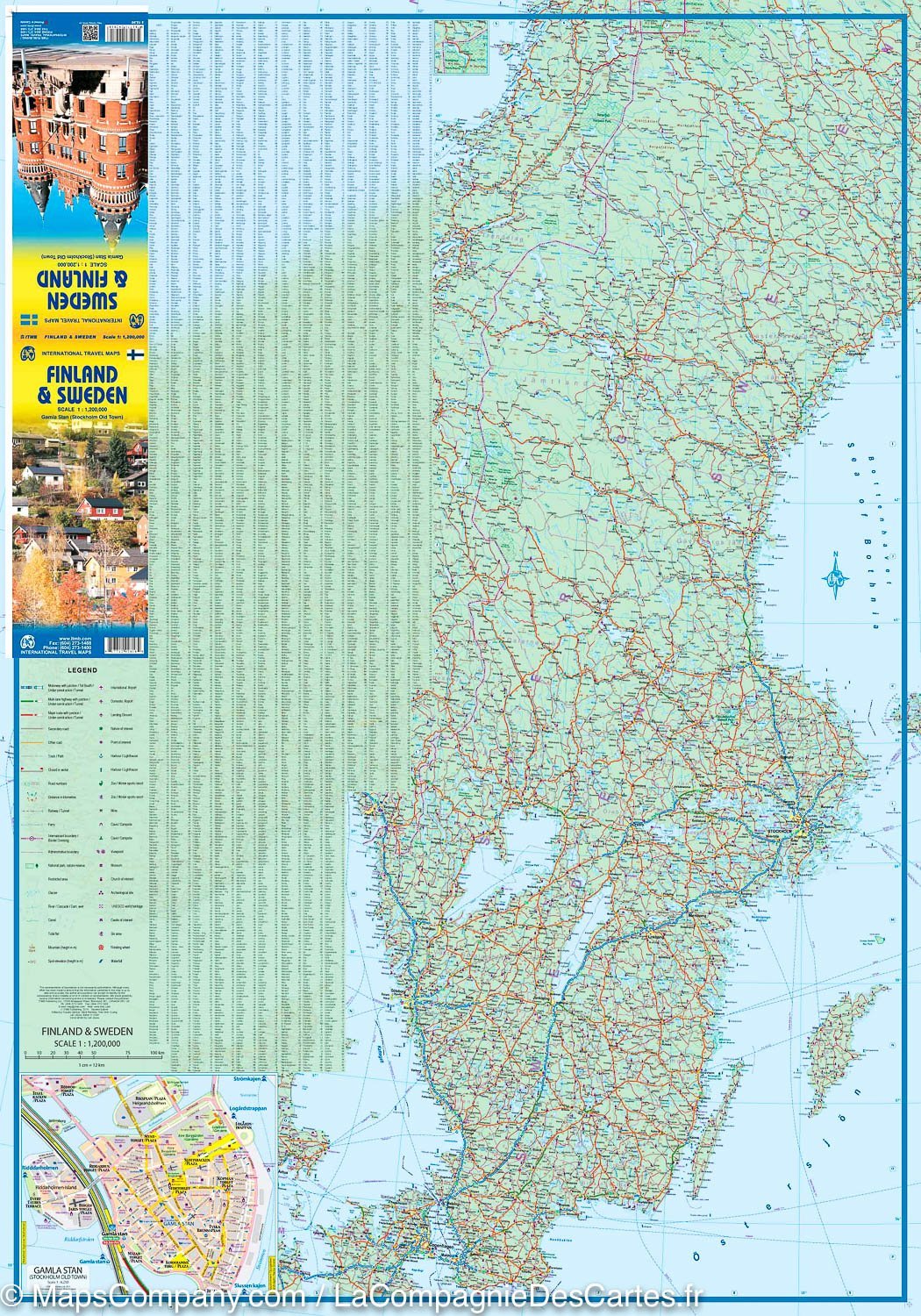 Carte de voyage - Finlande & Suède | ITM carte pliée ITM 