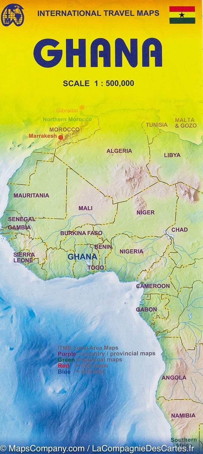 Carte du Ghana | ITM - La Compagnie des Cartes