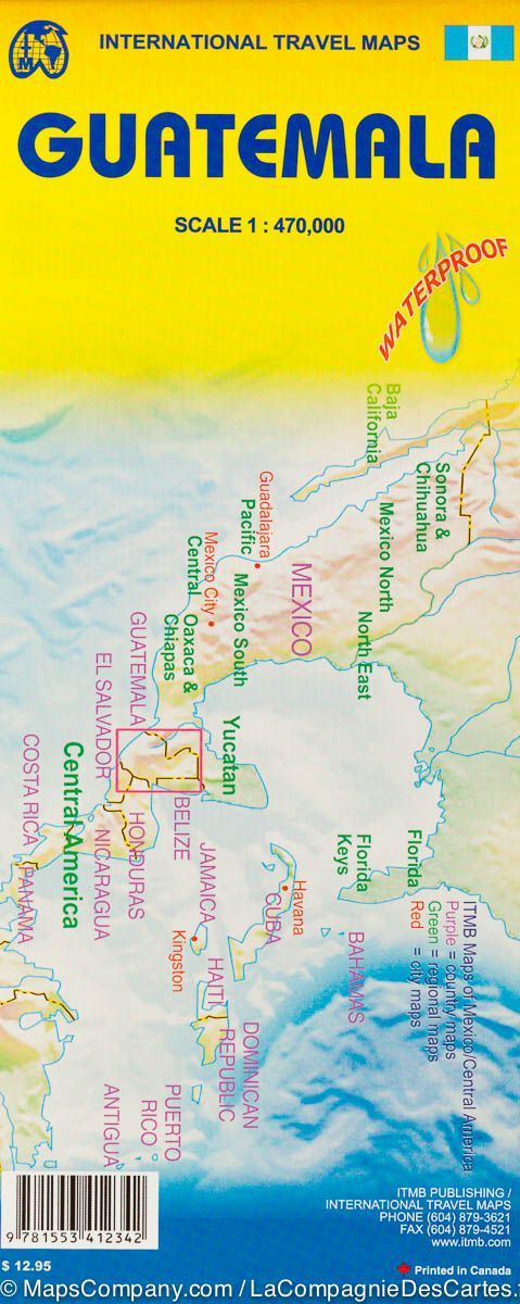 Carte du Guatemala | ITM - La Compagnie des Cartes