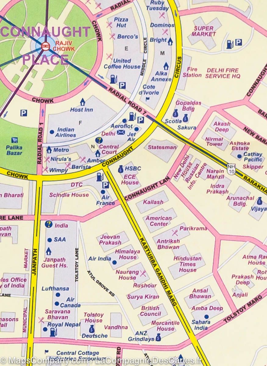 Carte de voyage - Inde Nord & Plan de Delhi | ITM carte pliée ITM 