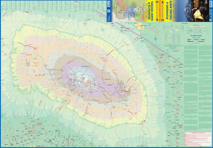 Carte de voyage - Kilimanjaro & Tanzanie Nord | ITM carte pliée ITM 