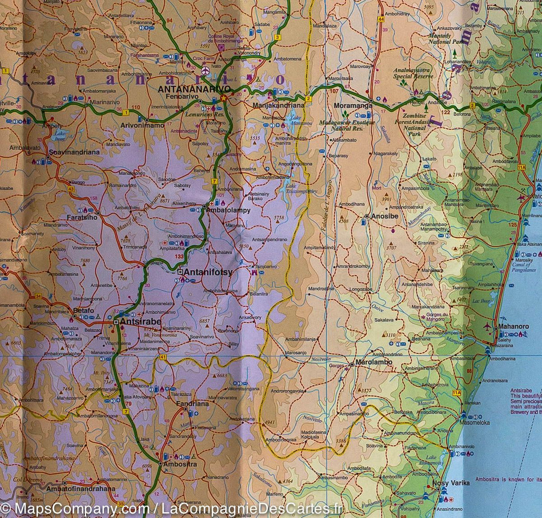 Carte de Madagascar | ITM - La Compagnie des Cartes
