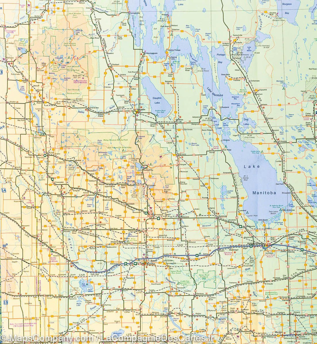 Carte du Manitoba (Canada) | ITM - La Compagnie des Cartes
