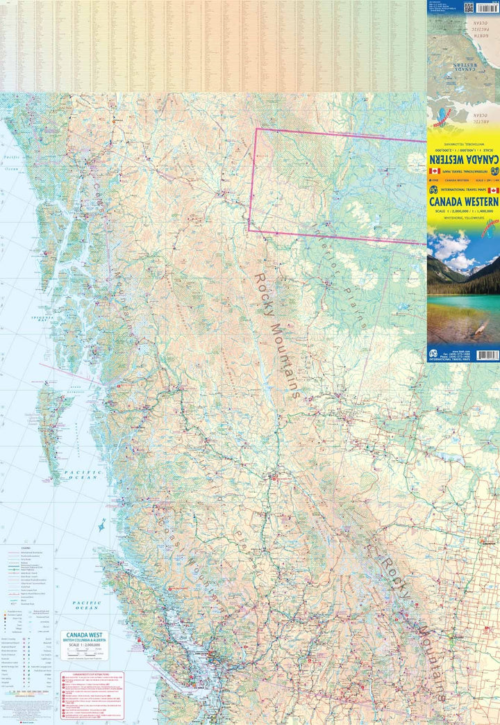 Carte de voyage de l'ouest du Canada | ITM - La Compagnie des Cartes