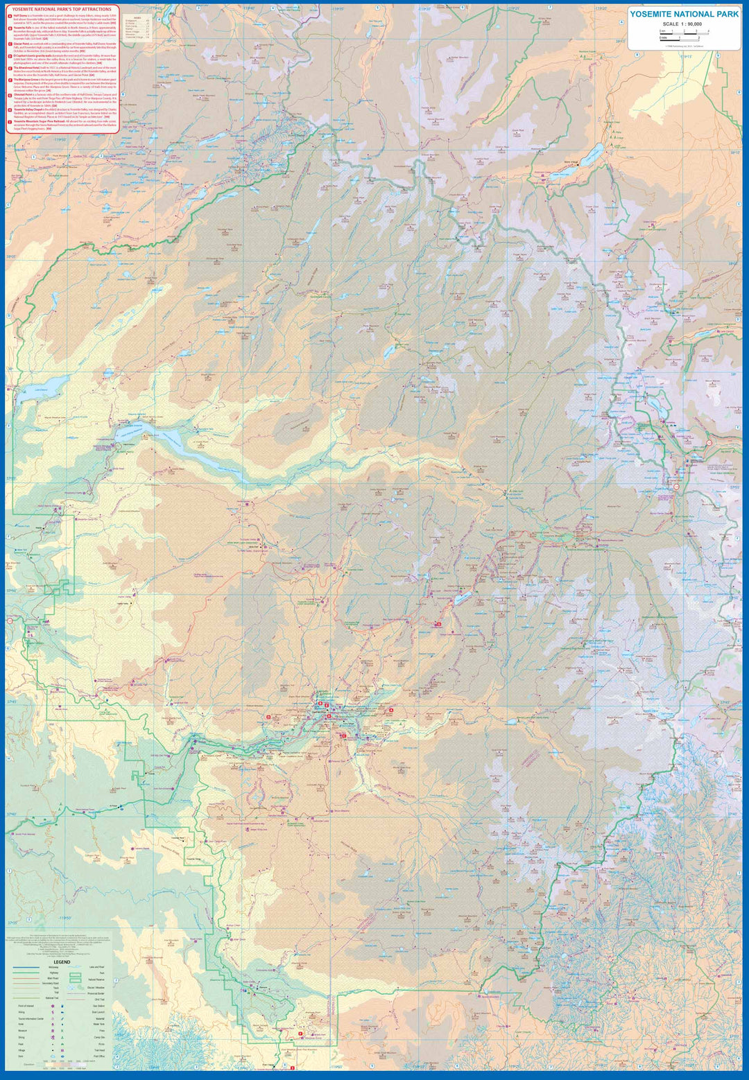 Carte de voyage - Parc National Yosemite & Californie centrale | ITM carte pliée ITM 