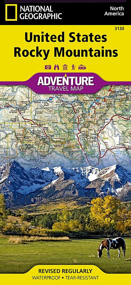 Carte de voyage - Rocky Mountains (USA) | National Geographic - La Compagnie des Cartes