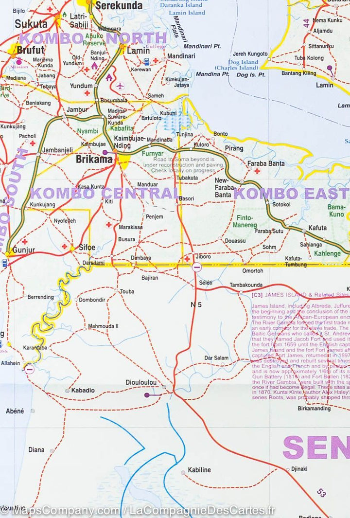 Carte de voyage - Sénégal et Gambie | ITM carte pliée ITM 