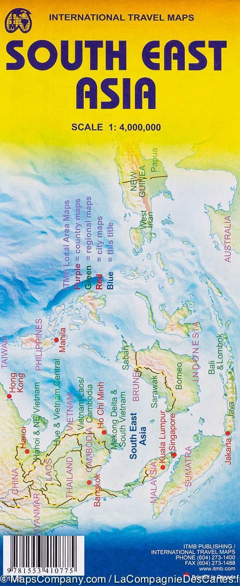 Carte de voyage - Sud-est asiatique | ITM carte pliée ITM 