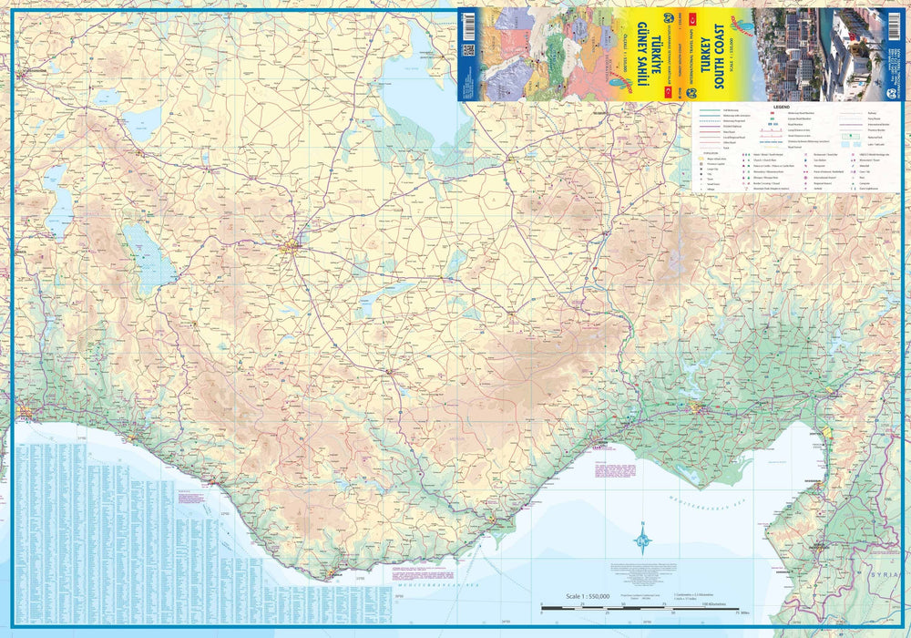 Carte de voyage - Turquie : Côte Sud | ITM carte pliée ITM 
