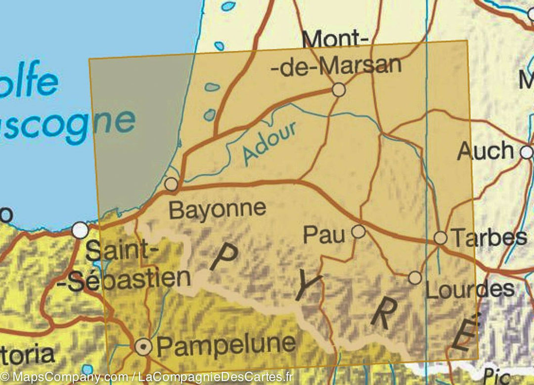 Carte Départementale D64 - Pyrénées-Atlantiques | IGN carte pliée IGN 