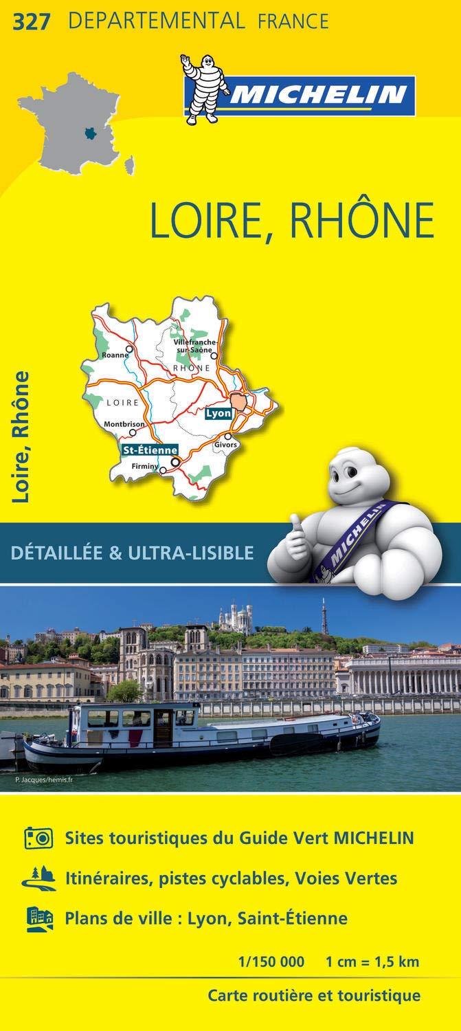 Carte départementale n° 327 - Loire & Rhône | Michelin carte pliée Michelin 