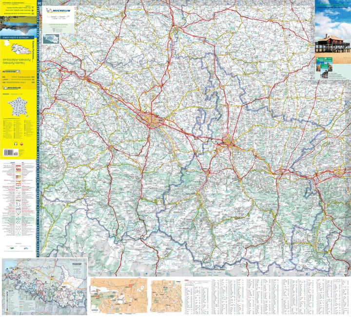Carte départementale n° 342 - Hautes-Pyrénées & Pyrénées-Atlantiques | Michelin carte pliée Michelin 