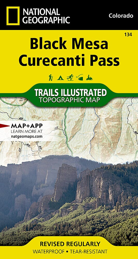 Carte des sentiers de Black Mesa / Curecanti Pass (Colorado), # 134 | National Geographic carte pliée National Geographic 