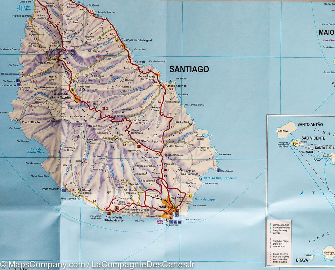 Carte détaillée des Iles du Cap Vert | Freytag &#038; Berndt - La Compagnie des Cartes