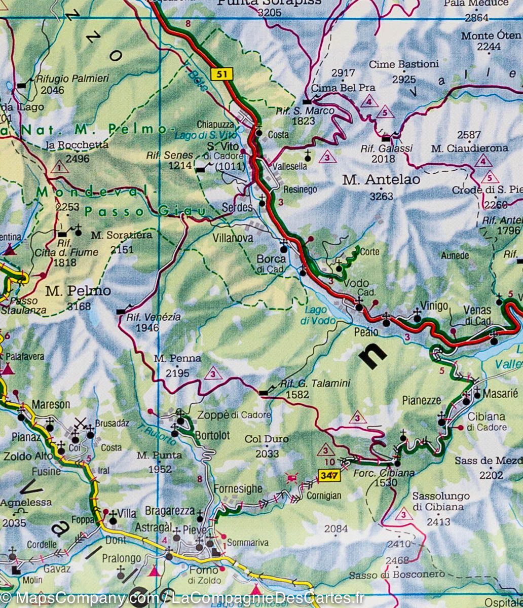 Carte détaillée du Tyrol Sud &#038; Région de Bolzano | Freytag &#038; Berndt - La Compagnie des Cartes