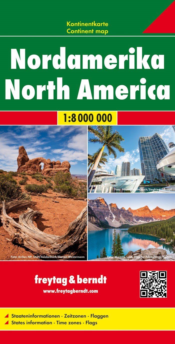 Carte générale - Amérique du Nord | Freytag & Berndt carte pliée Freytag & Berndt 