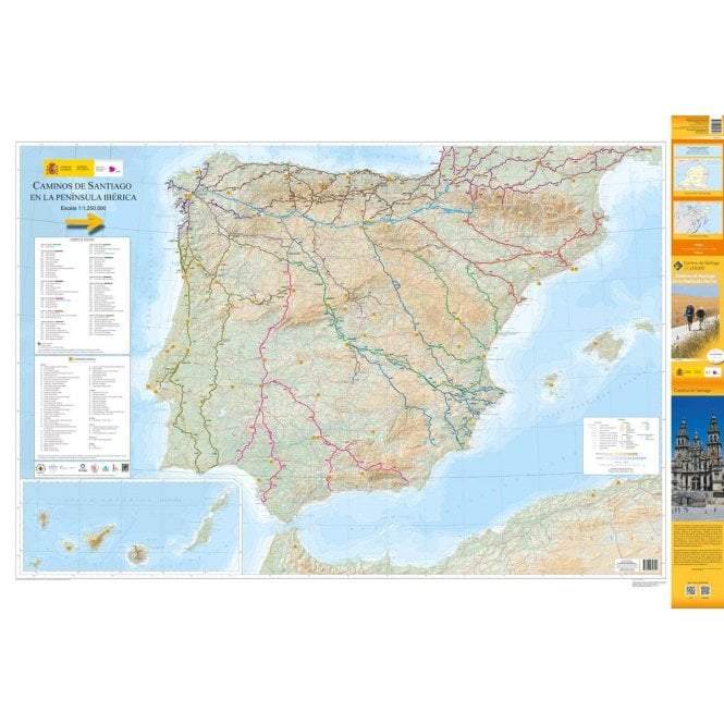 Carte générale- Caminos de Santiago en la Península Ibérica | CNIG carte pliée CNIG 