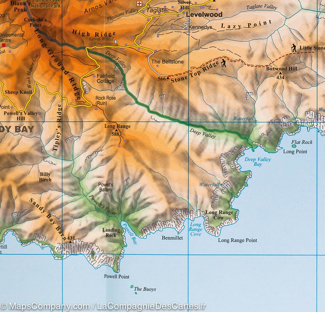 Carte géographique - îles Sainte Hélène, Ascension et Tristan Da Cunha | Gizi Map carte pliée Gizi Map 