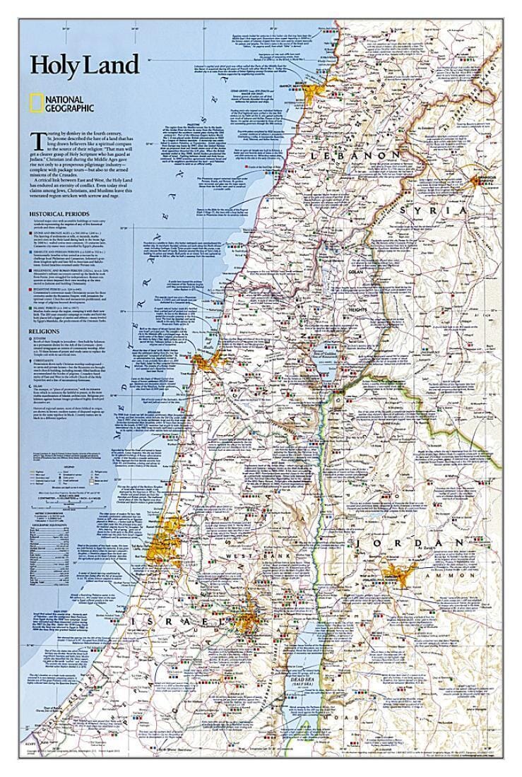 Holy Land, Sleeved by National Geographic Maps