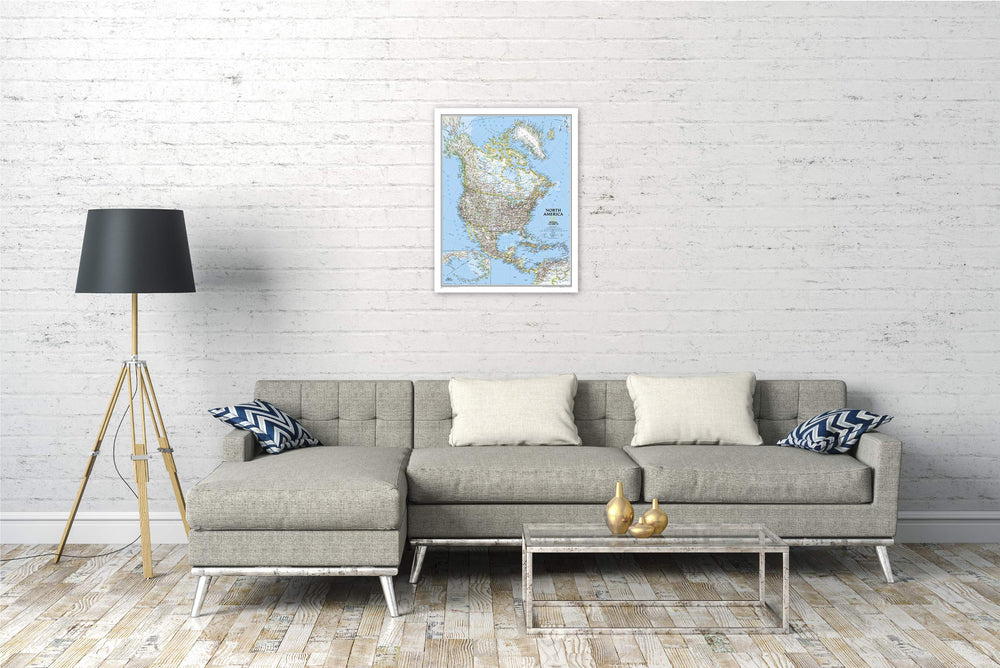 Carte murale (en anglais) - Amérique du Nord - 60 x 77 cm | National Geographic carte murale petit tube National Geographic 