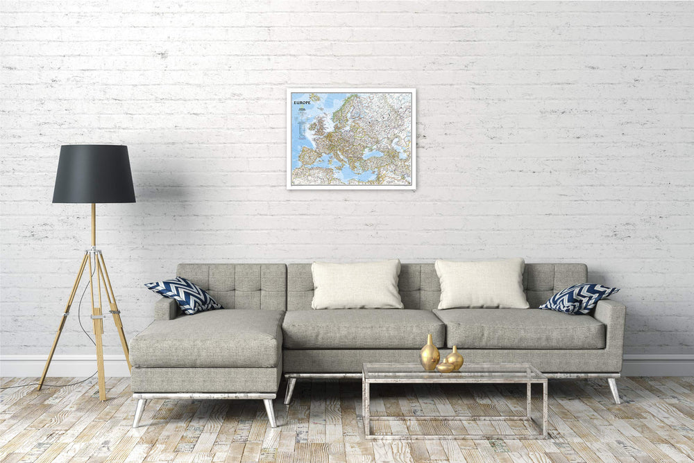 Carte murale (en anglais) - Europe politique - 77 x 60 cm | National Geographic carte murale petit tube National Geographic 