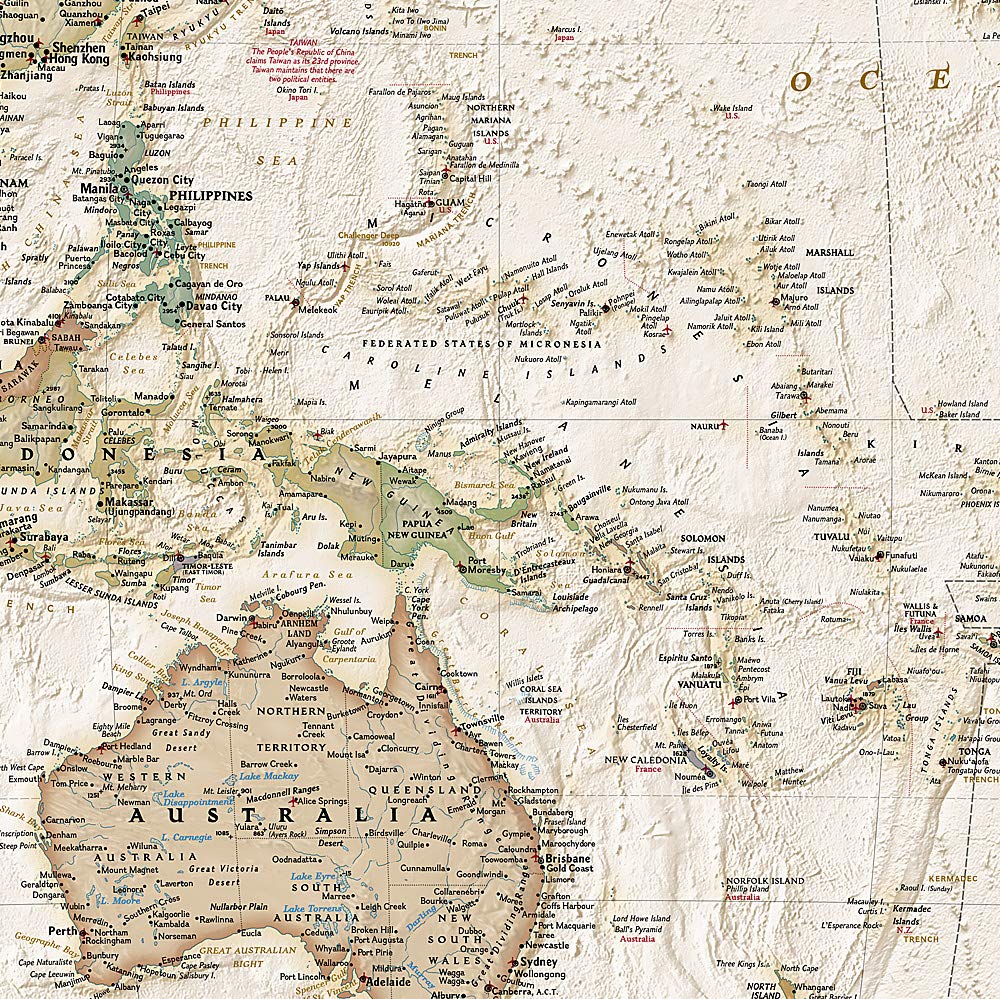 National Geographic Classic map of the world politically, giant format