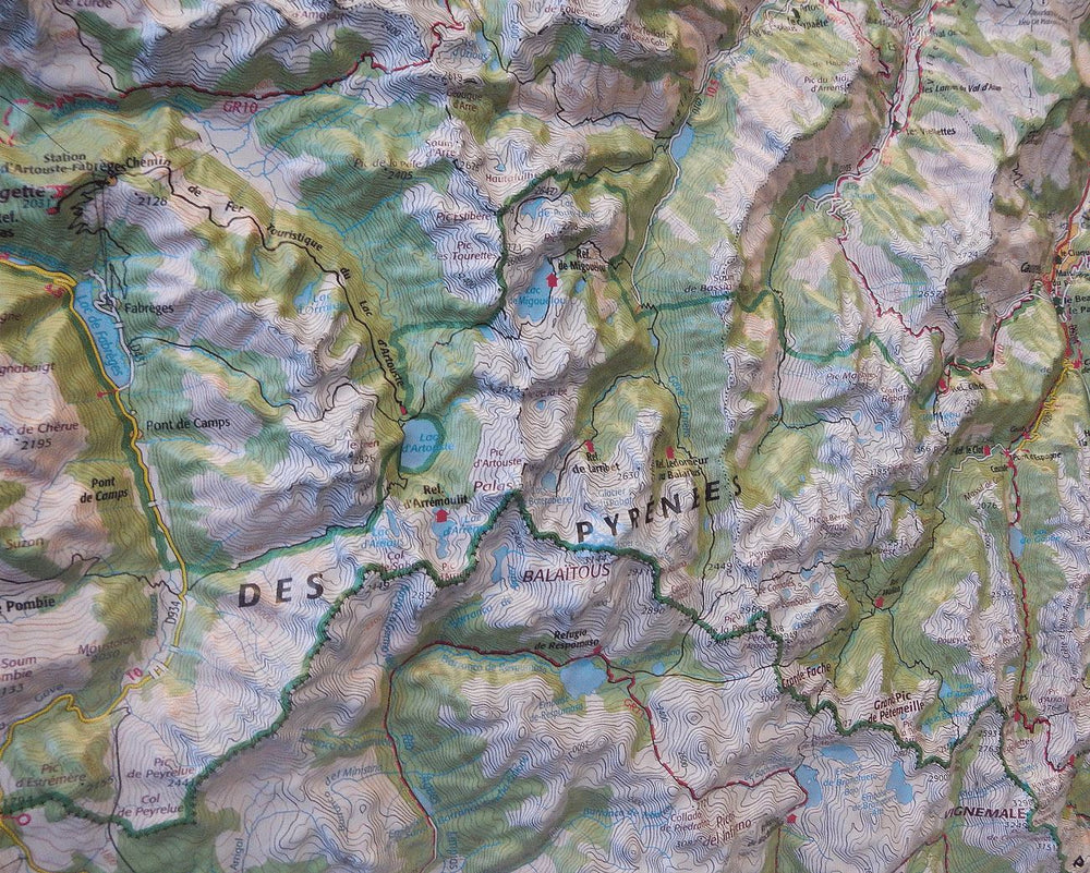 Carte murale en relief - Hautes Pyrénées | IGN carte relief grande dimension IGN 