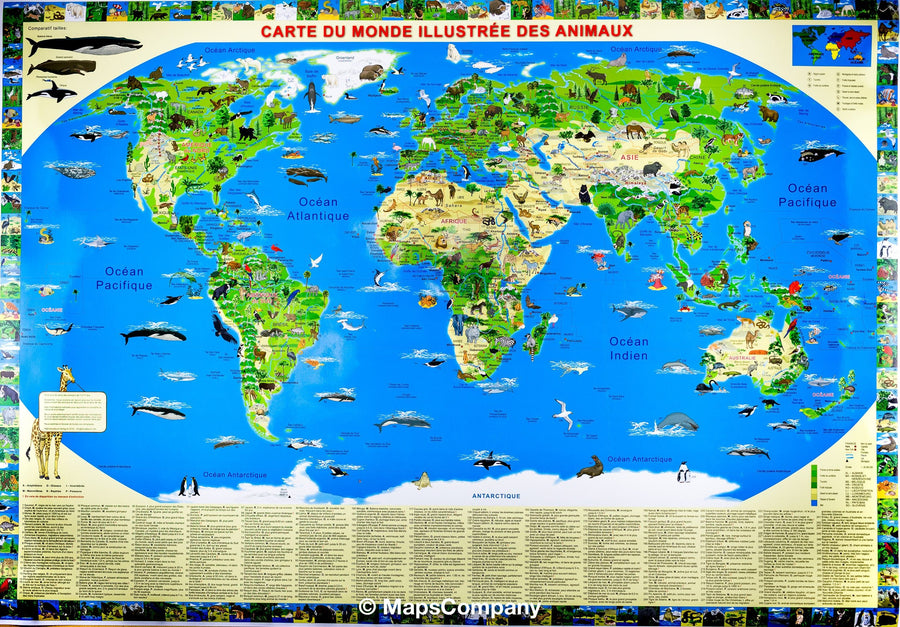 Cartes murales du Monde et Mappemondes pour enfants