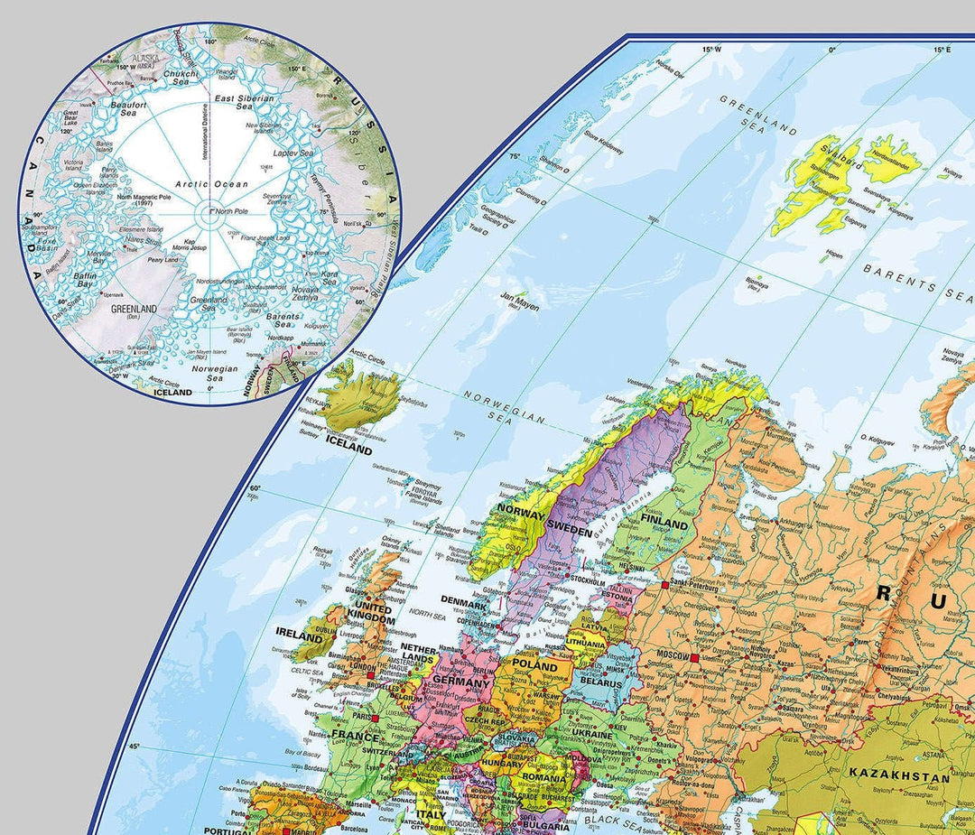 Grande carte monde murale - world-maps