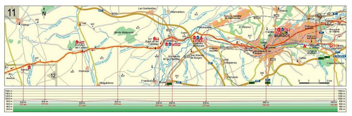 Carte plastifiée - St Jacques de Compostelle : De Roncevaux à Compostelle (partie espagnole) | IGN carte pliée IGN 